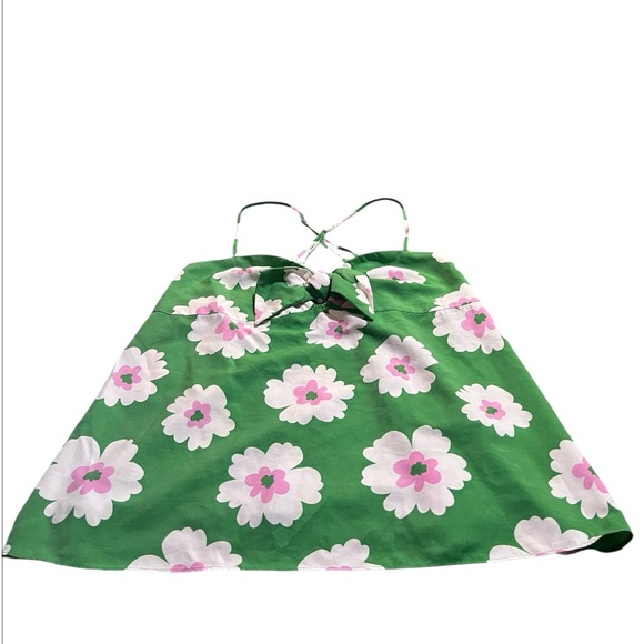 On 34th Floral Tie-Front Floral Cami Green Adjustable Straps Flowy Size Medium - Picture 3 of 6